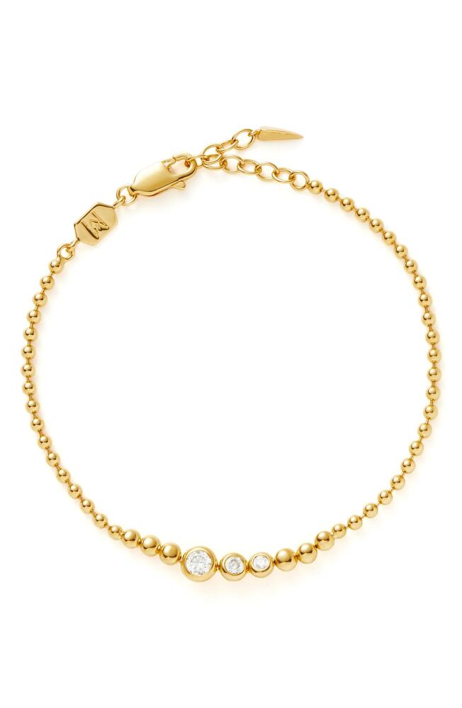 Missoma Cubic Zirconia Ball Chain Bracelet in Gold Cover