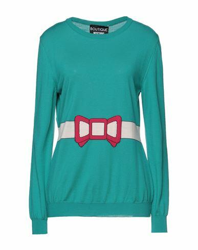 Boutique Moschino Woman Sweater Deep jade Virgin Wool, Acrylic Cover