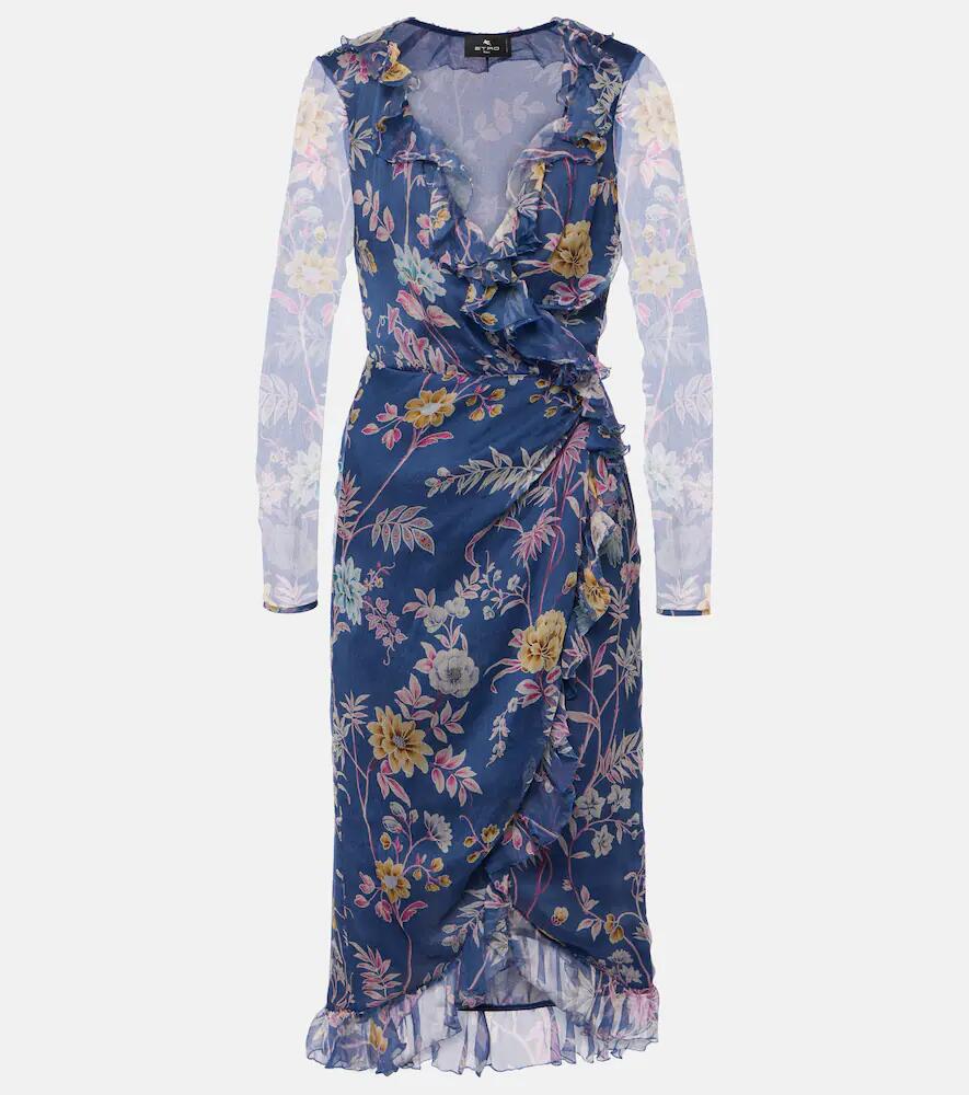 Etro Floral silk wrap dress Cover