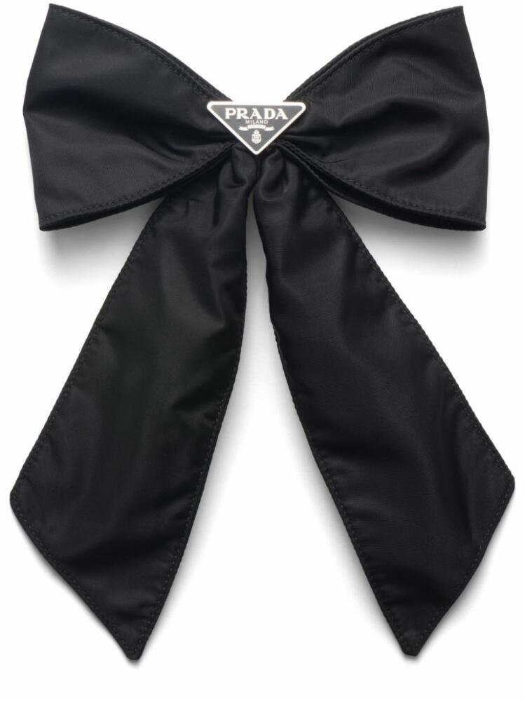 Prada Re-Nylon bow hair clip - Black Cover