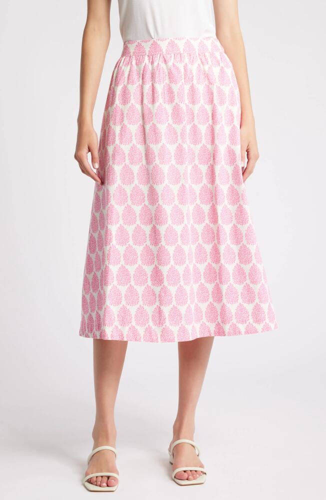 Boden Hattie Cotton Poplin Skirt in Sangria Sunset, Floret Paisley Cover