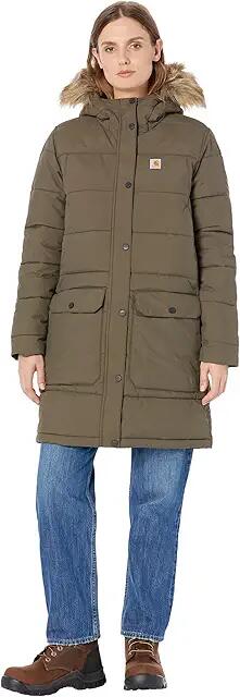 Carhartt Relaxed Fit Midweight Utility Coat (Tarmac) Women's Clothing Cover