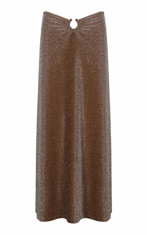 Johanna Ortiz - Rainstorm Glittered Maxi Skirt - Brown Cover