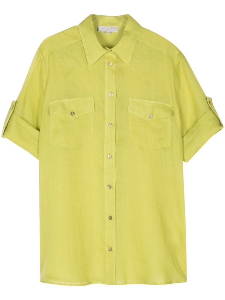 Antonelli Aster ramie shirt - Green Cover