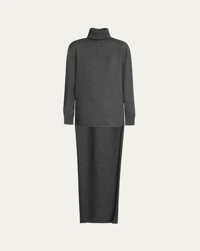 Givenchy Turtleneck Long-Back Wool-Cashmere Sweater Cover