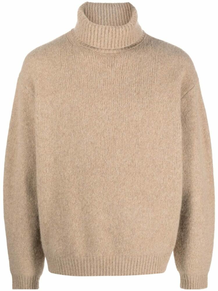 Nanushka roll-neck merino-blend jumper - Neutrals Cover