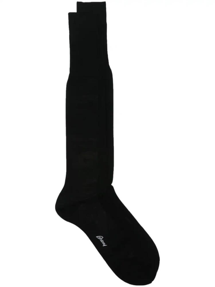 Brioni logo-embroidered socks - Black Cover