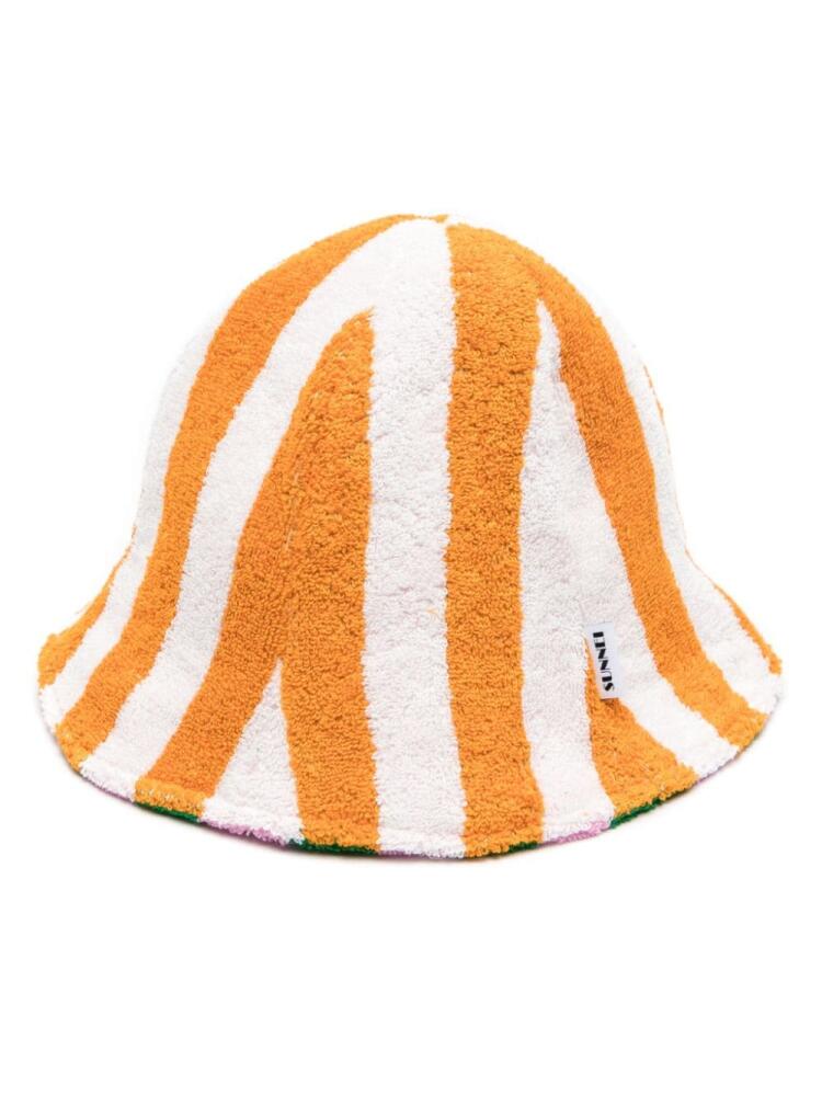 Sunnei striped reversible terry-cloth sun hat - Orange Cover