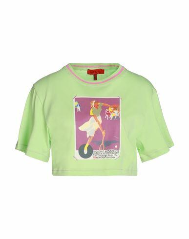 Max & co. With Superga Woman T-shirt Light green Cotton Cover