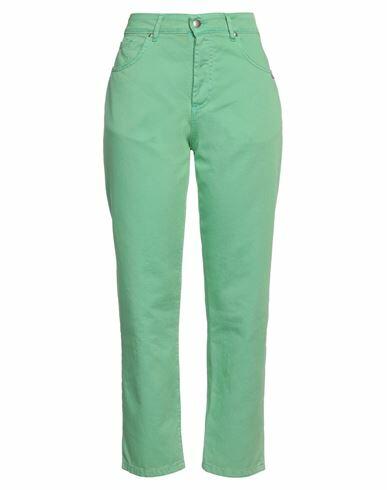 Berna Woman Pants Light green Cotton Cover