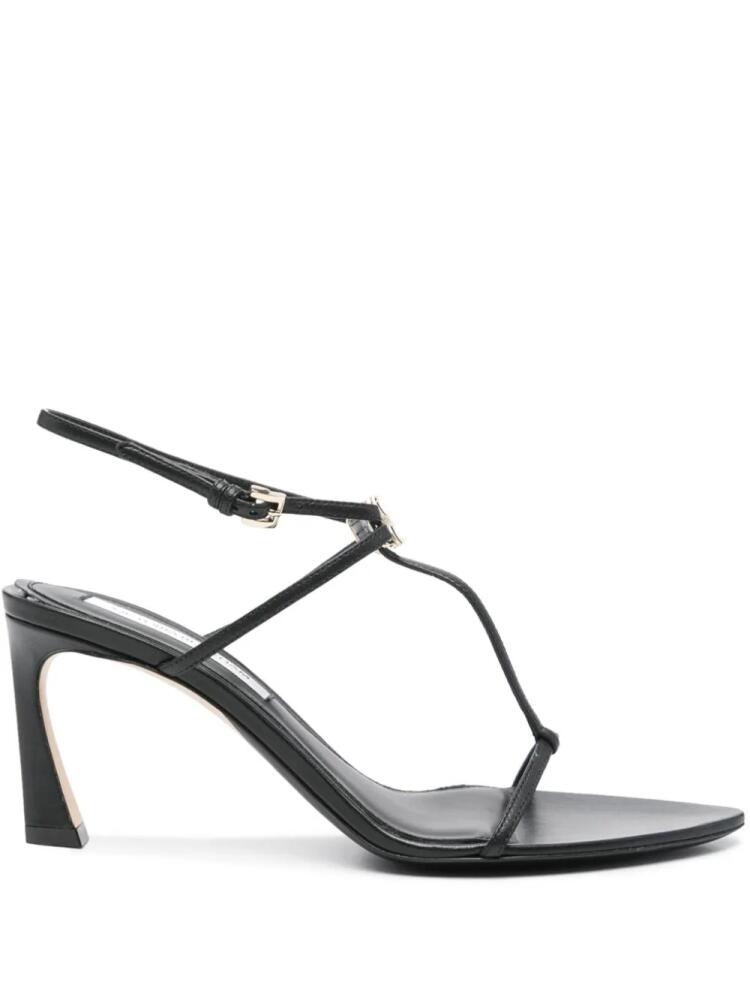 Victoria Beckham Frame Detail 75mm leather sandals - Black Cover