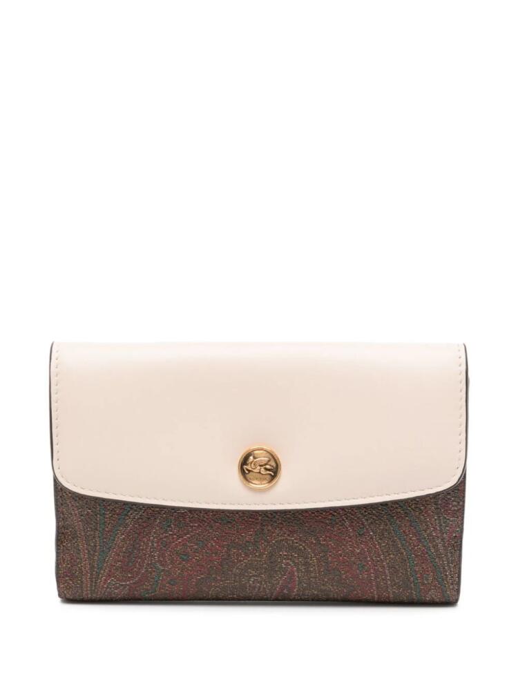 ETRO Essential jacquard leather wallet - Neutrals Cover