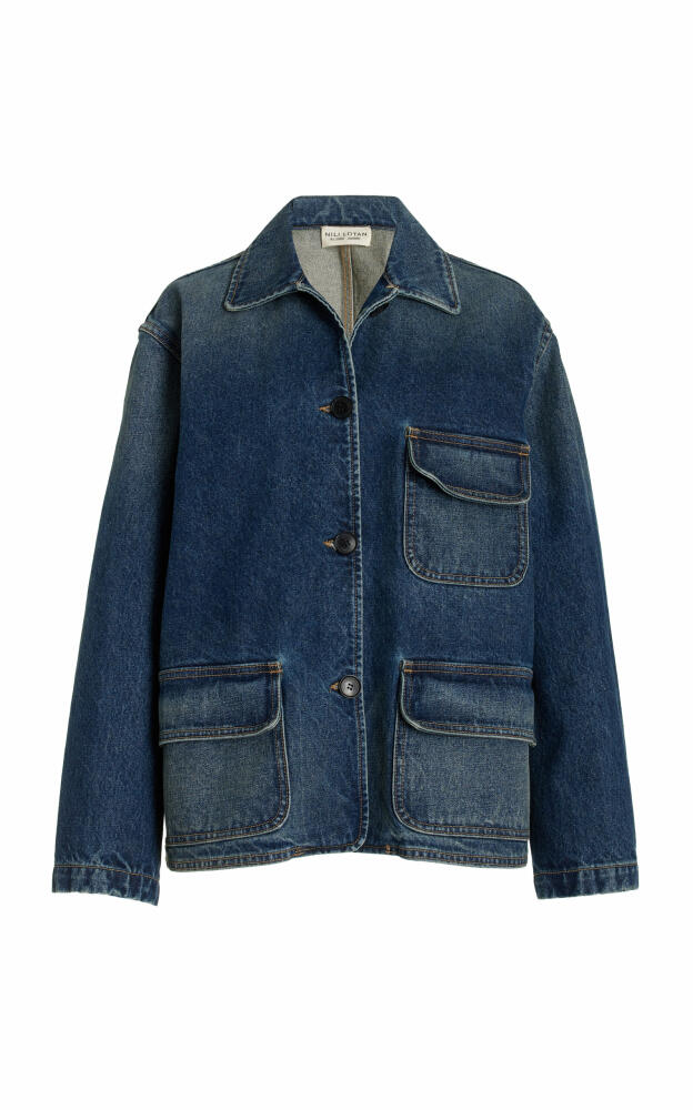 NILI LOTAN - Cowan Denim Jacket - Medium Wash Cover