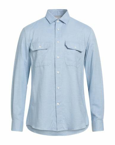 Brunello Cucinelli Man Shirt Light blue Cotton Cover