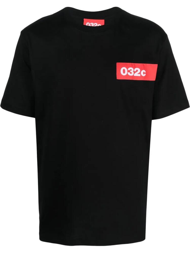 032c logo-patch short-sleeve T-shirt - Black Cover