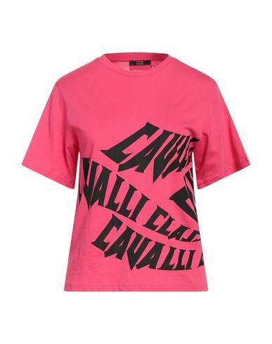 Cavalli Class Woman T-shirt Fuchsia Cotton Cover