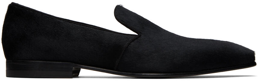 Manolo Blahnik Black Djano Loafers Cover