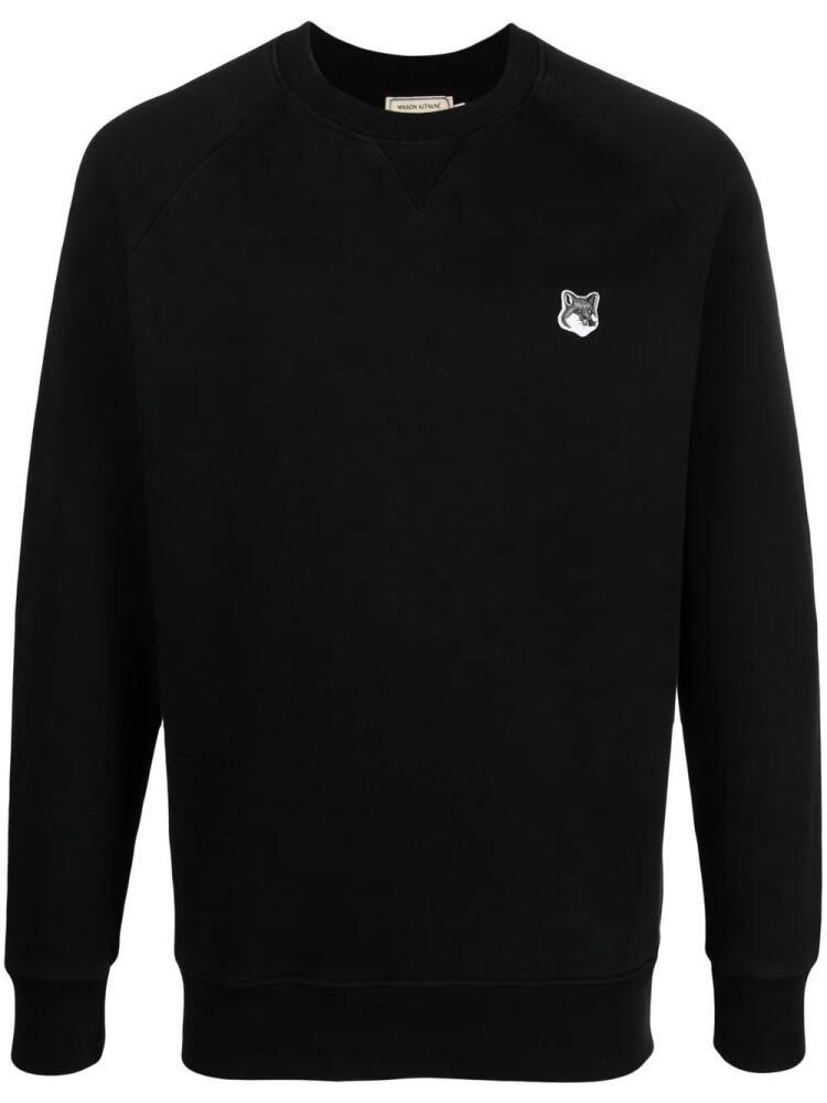 Maison Kitsuné fox-patch cotton sweatshirt - Black Cover