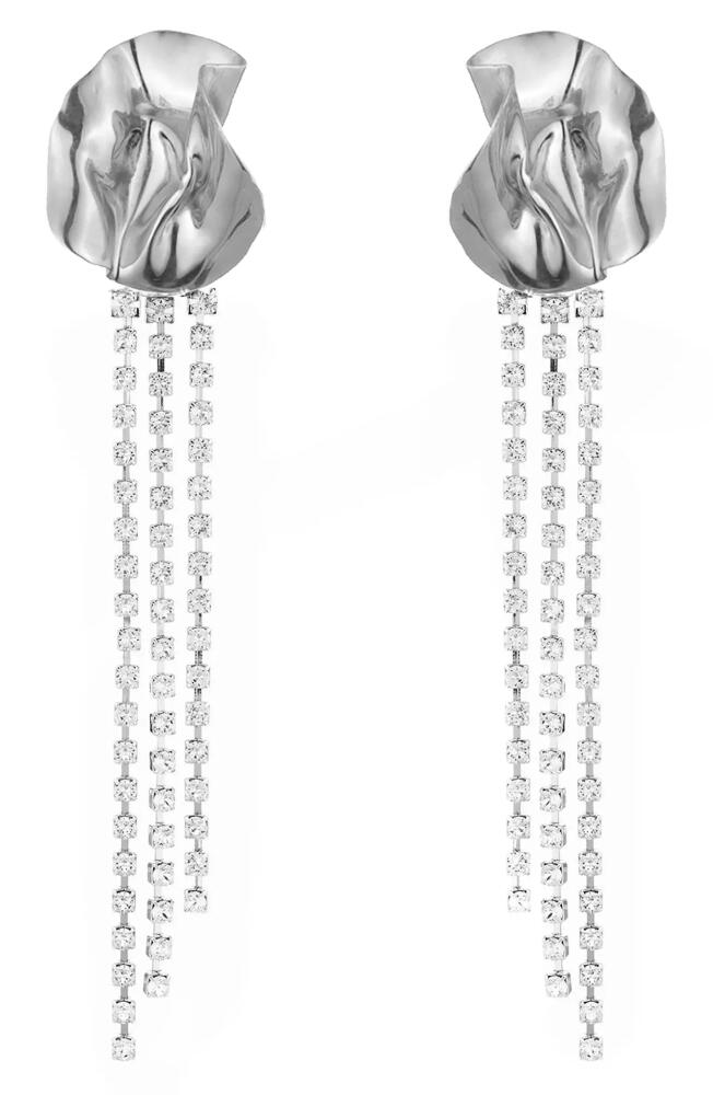 Sterling King Georgia Crystal Drop Earrings in Sterling Silver Cover