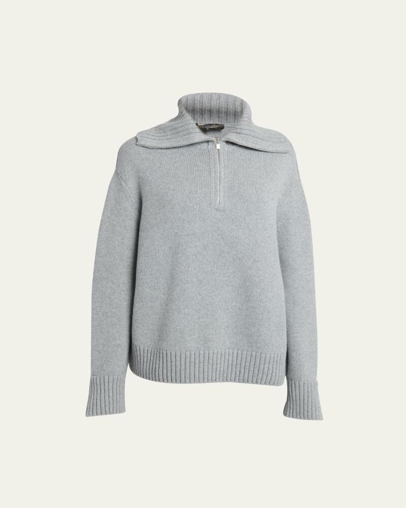 Loro Piana Parksville Cashmere Quarter-Zip Sweater Cover