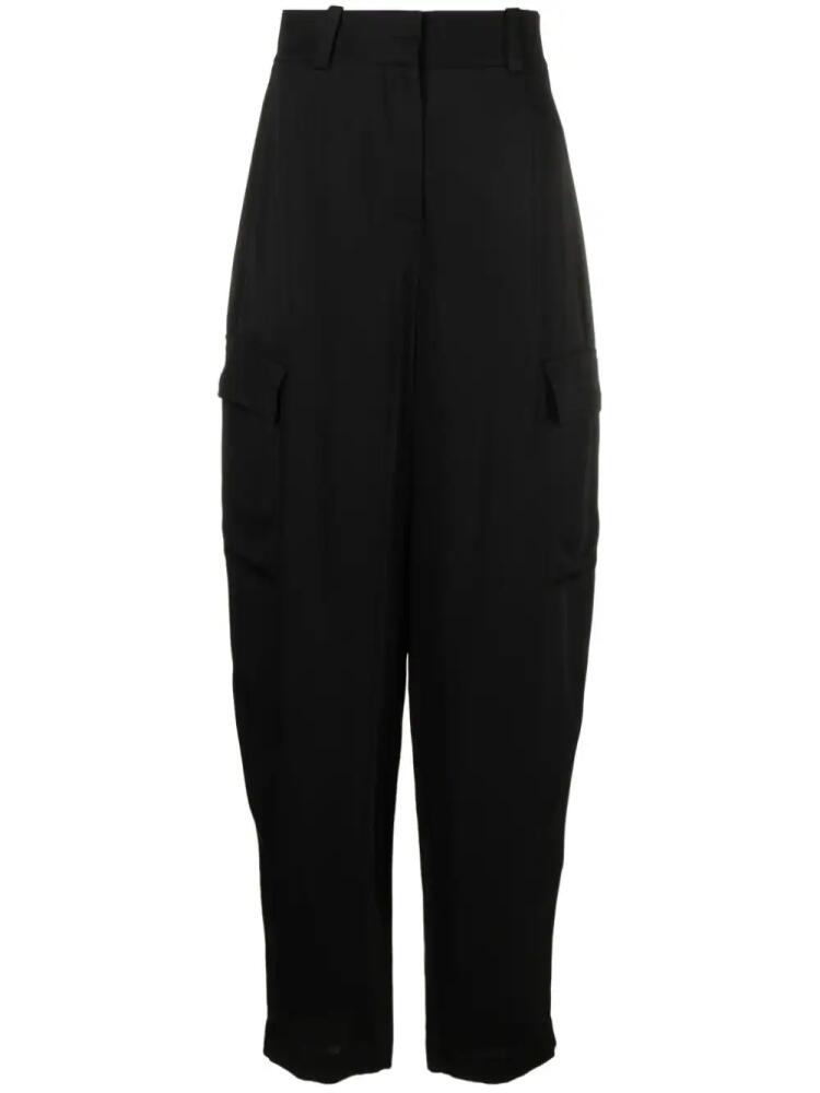 JOSEPH tapered drop-crotch cargo trousers - Black Cover