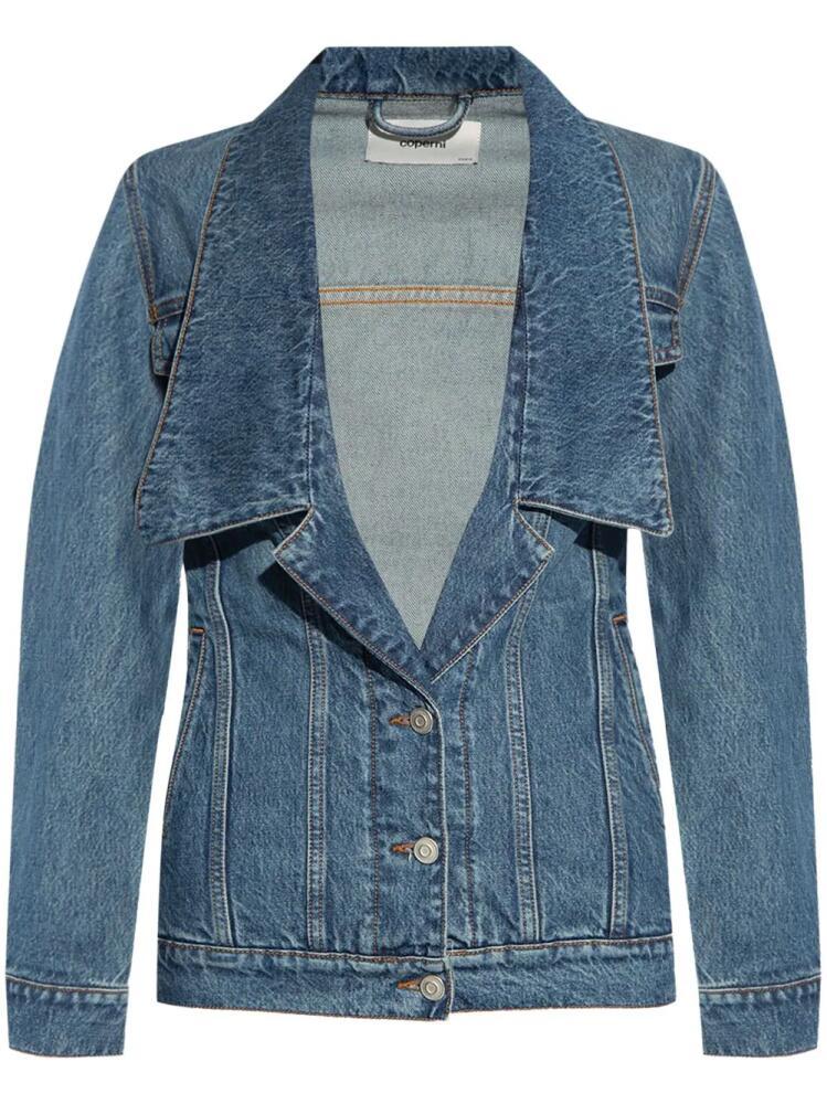 Coperni wide-collar denim jacket - Blue Cover