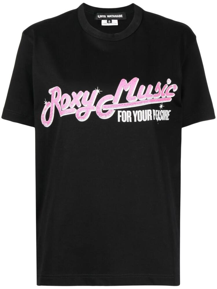 Junya Watanabe slogan-print cotton T-shirt - Black Cover