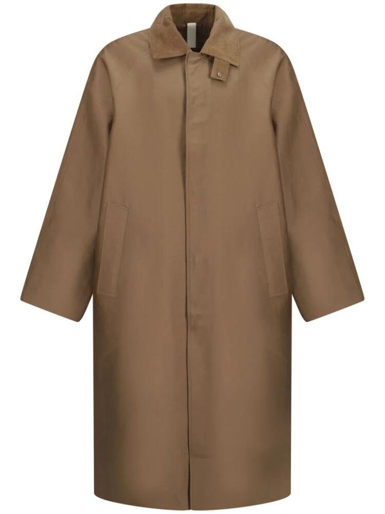 Sunflower corduroy-collar trench coat - Brown Cover