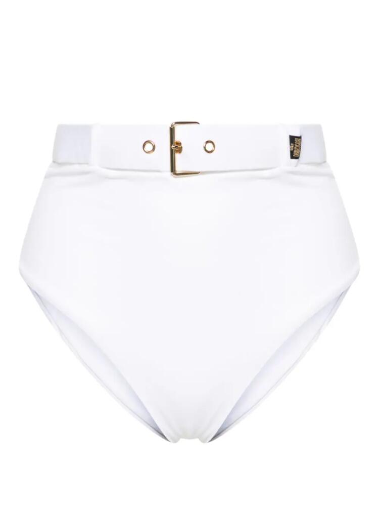 Moschino high-waisted belted bikini bottoms - White Cover