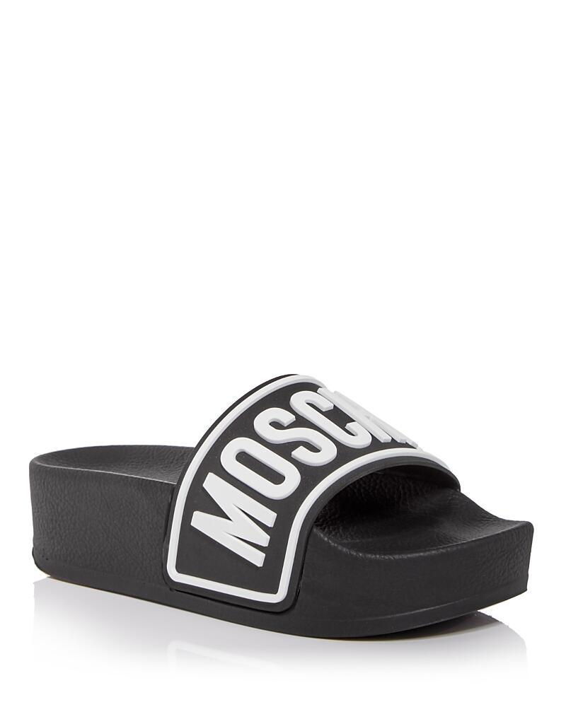 Moschino Women's Platform Logo Slide Sandals Cover