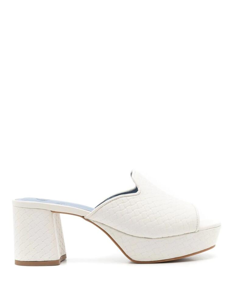 Blue Bird Shoes block-heel leather sandals - White Cover