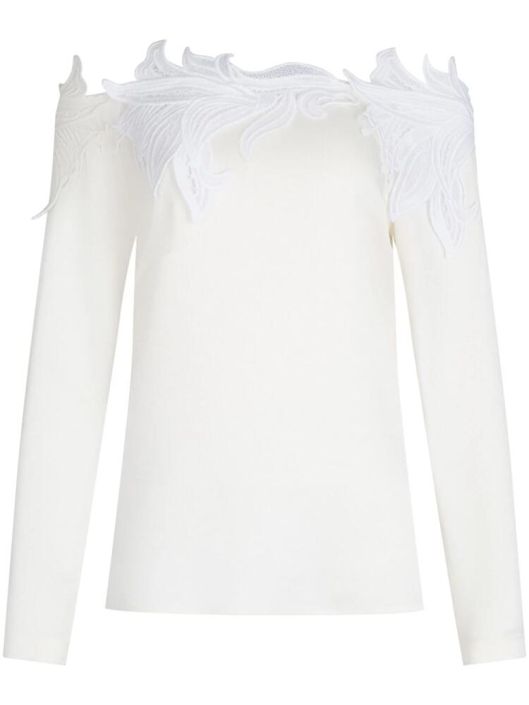 Silvia Tcherassi Belinda floral-appliqué blouse - White Cover