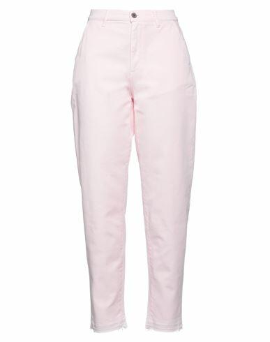 Avantgar Denim By European Culture Woman Pants Light pink Cotton, Polyester, Elastane Cover