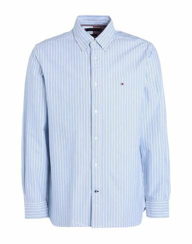 Tommy Hilfiger Man Shirt Sky blue Cotton Cover