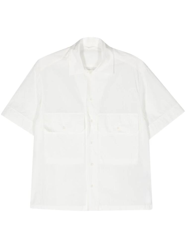 Ten C logo-patch cotton shirt - White Cover