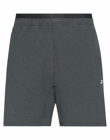 Reebok Man Shorts & Bermuda Shorts Steel grey Recycled polyester, Elastane Cover