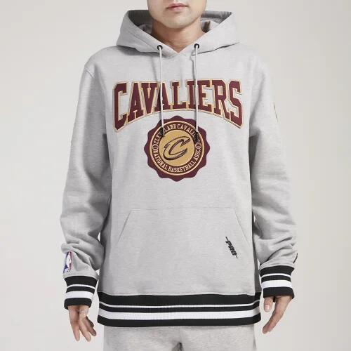 Pro Standard Cavaliers Crest Emblem Fleece P/O Hoodie - Mens Gray Cover