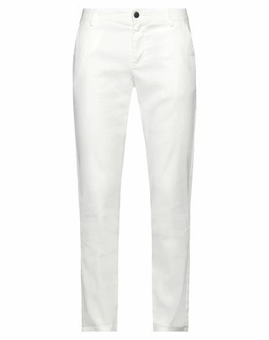 Reign Man Pants White Linen, Cotton, Elastane Cover