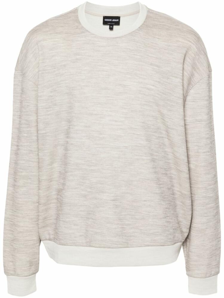 Giorgio Armani virgin wool-blend jumper - Neutrals Cover