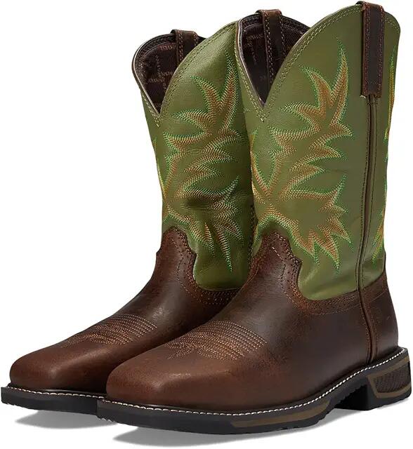 Durango Workhorse 11 STOE Square Toe (Cactus/Brown) Men's Shoes Cover