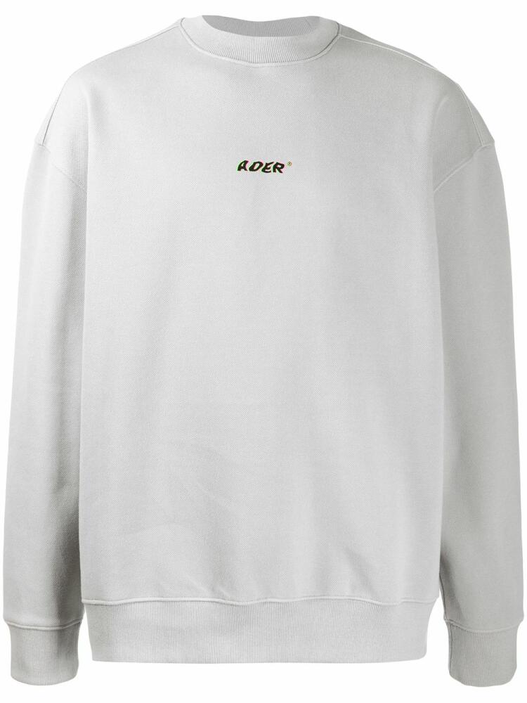 Ader Error oversized logo print sweatshirt - Grey Cover