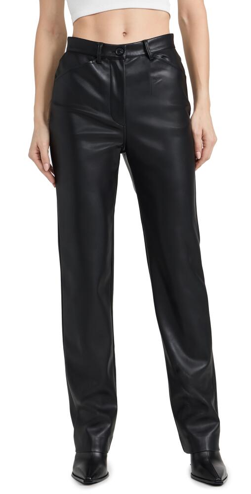 Susana Monaco Faux Leather 4 Pocket Pants Black Cover