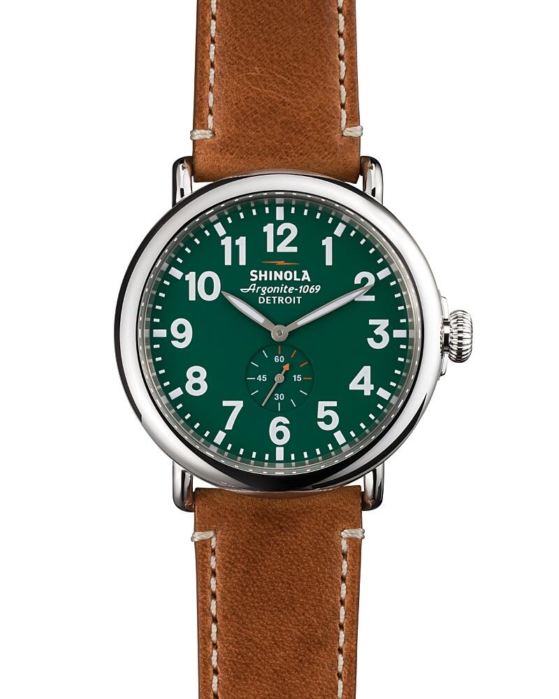 Shinola The Runwell Brown & Green Dial Watch, 47mm Cover