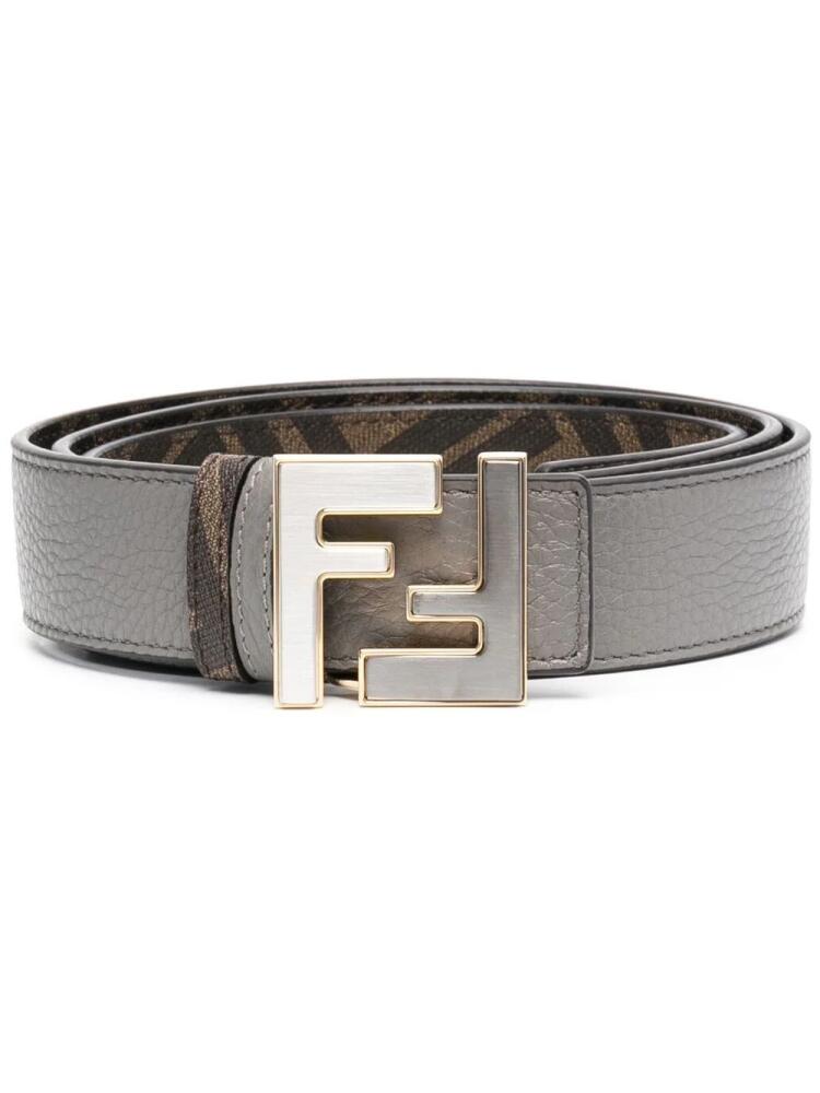 FENDI FF Monogram buckle belt - Grey Cover