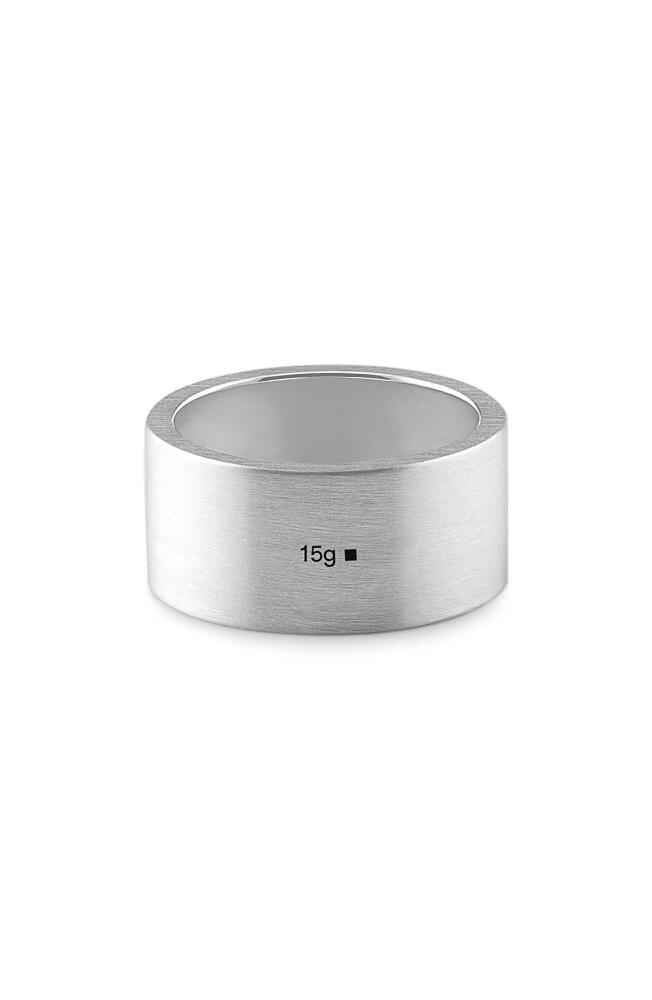 le gramme Men's 15G Brushed Sterling Silver Ribbon Band Ring Cover