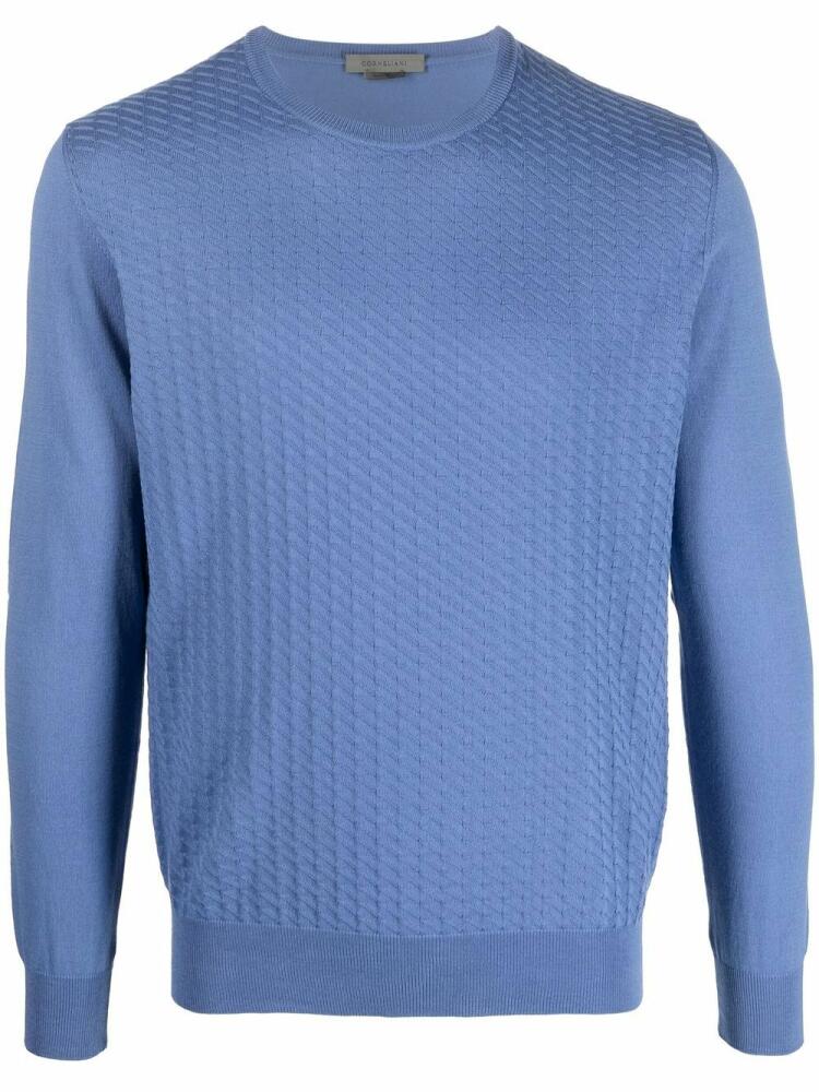 Corneliani long-sleeved cotton sweatshirt - Blue Cover