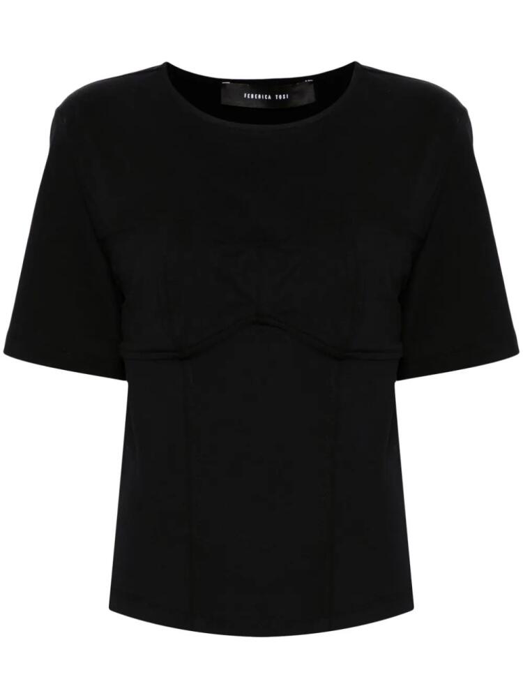 Federica Tosi 3D-detailing cotton T-shirt - Black Cover