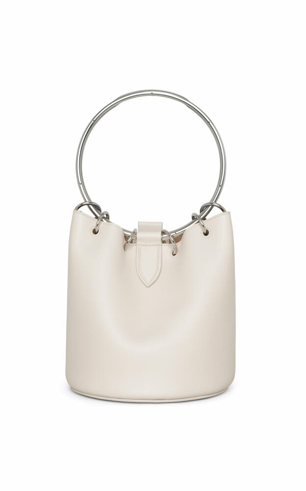 ALAA - Ring-Handle Leather Bucket Bag - White Cover