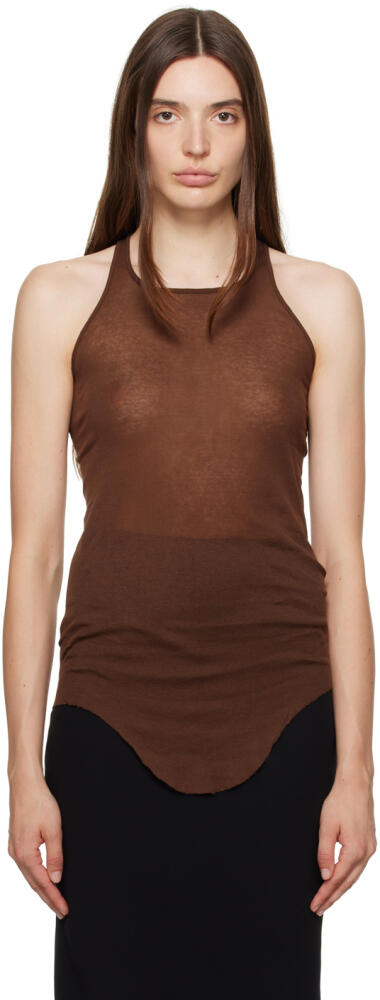 Rick Owens Brown Basic Tank Top Cover