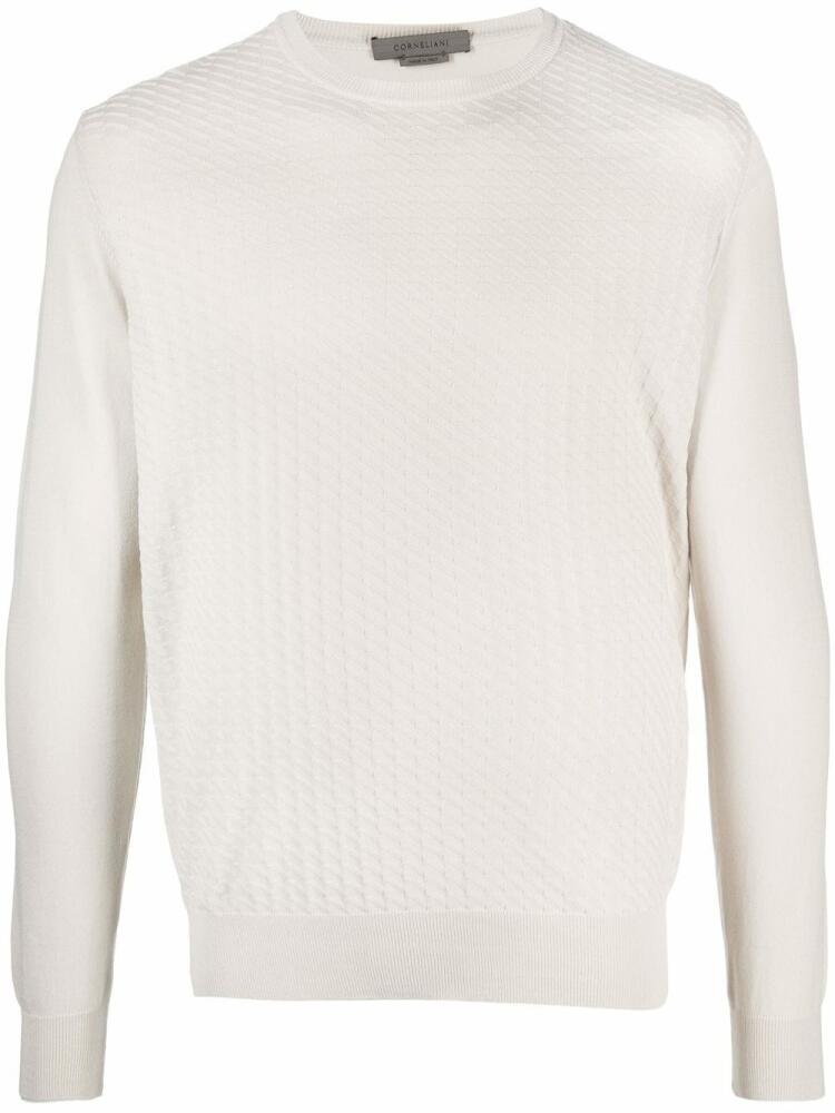 Corneliani long-sleeved cotton sweatshirt - Neutrals Cover